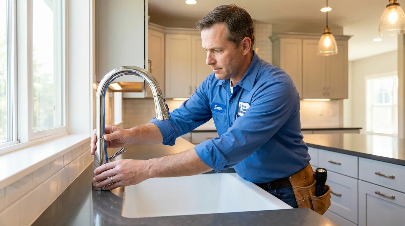 Kitchen faucet installation by Johns Plumbing LLC in Avilla